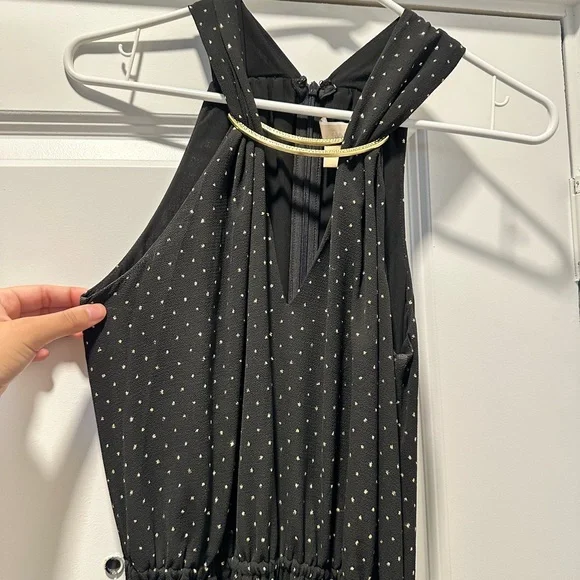MICHAEL Michael Kors | Dresses | Michael Michael Kors Elegant Black And Gold  Maxi Dress Fits Like A S | Poshmark